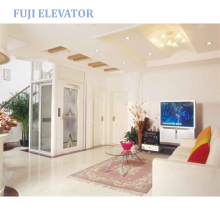 FUJI factory Small Home Lift Elevator platform with glass cabin swing door